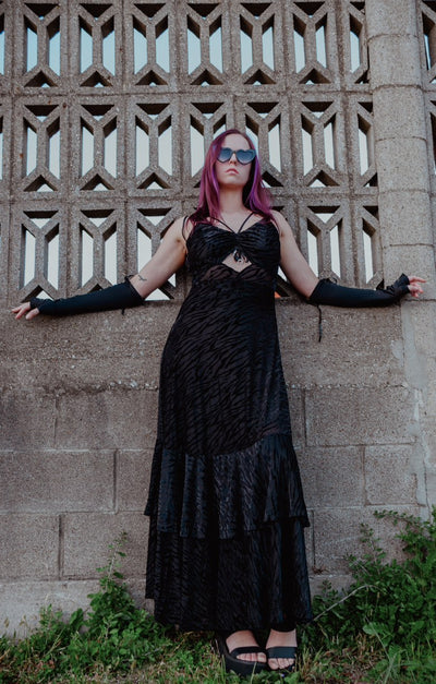 Carol Simone Ruffle Maxi Dress