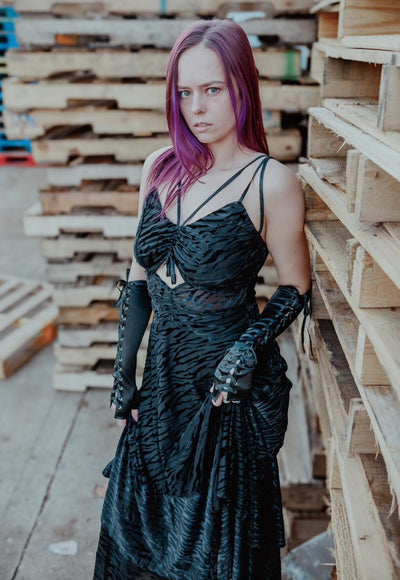 Carol Simone Ruffle Maxi Dress