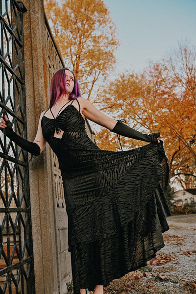 Carol Simone Ruffle Maxi Dress
