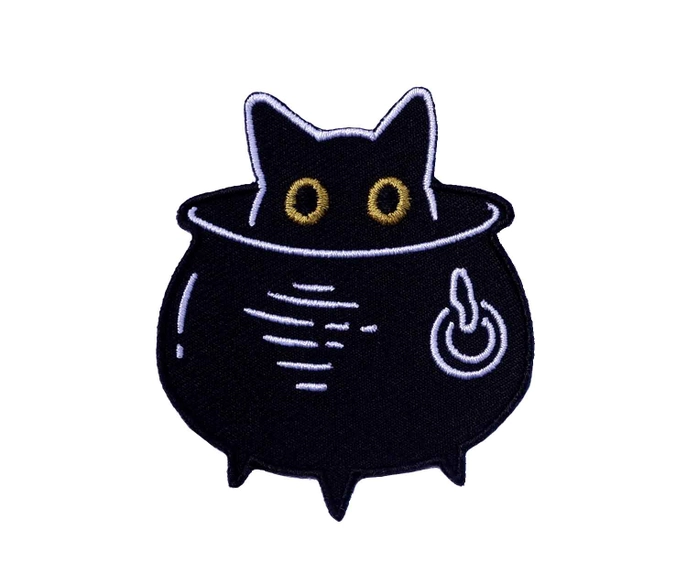 Cauldron Cat Embroidered Patch