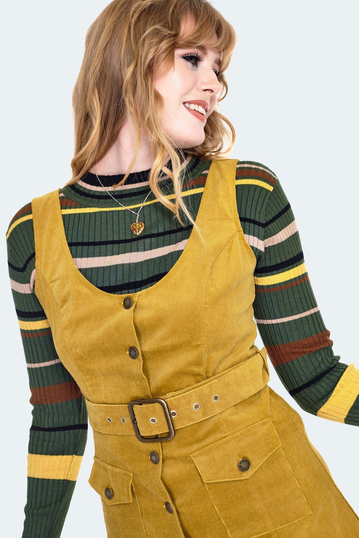 Corduroy A-Line Dress