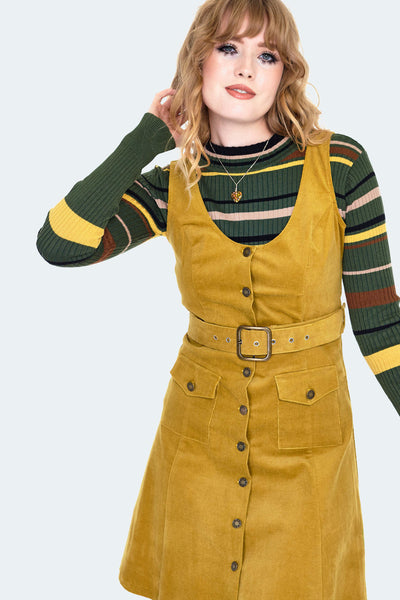 Corduroy A-Line Dress