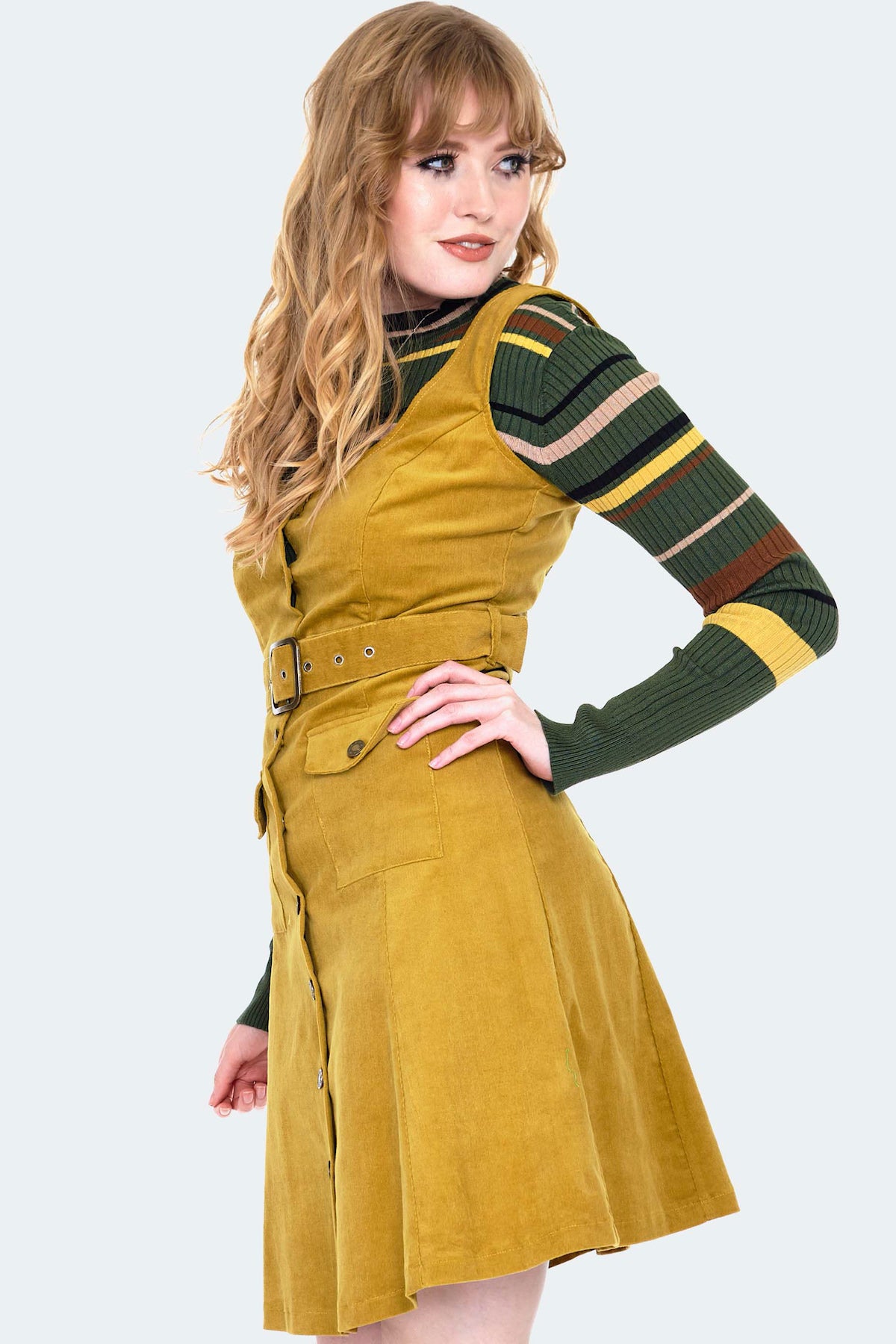 Corduroy A-Line Dress