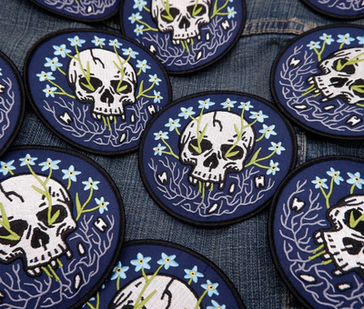 Forget Me Not Embroidered Patch