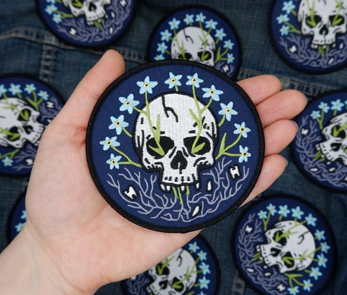Forget Me Not Embroidered Patch