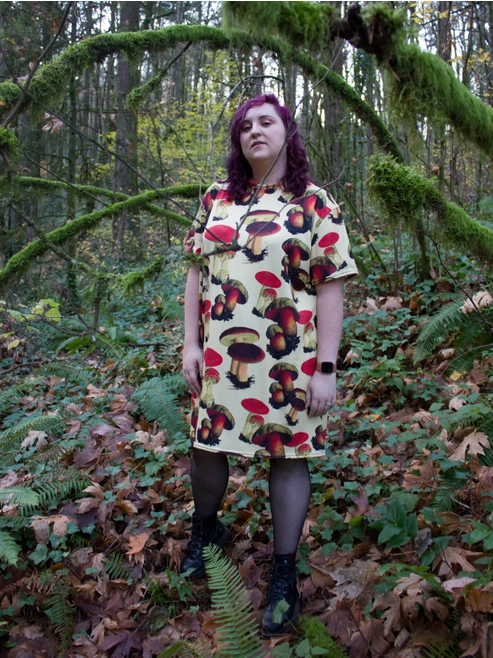 Fanciful Fungi T-Shirt Dress