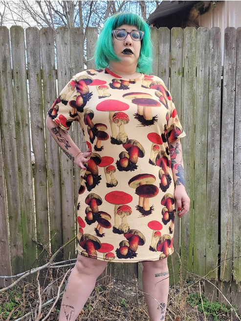 Fanciful Fungi T-Shirt Dress