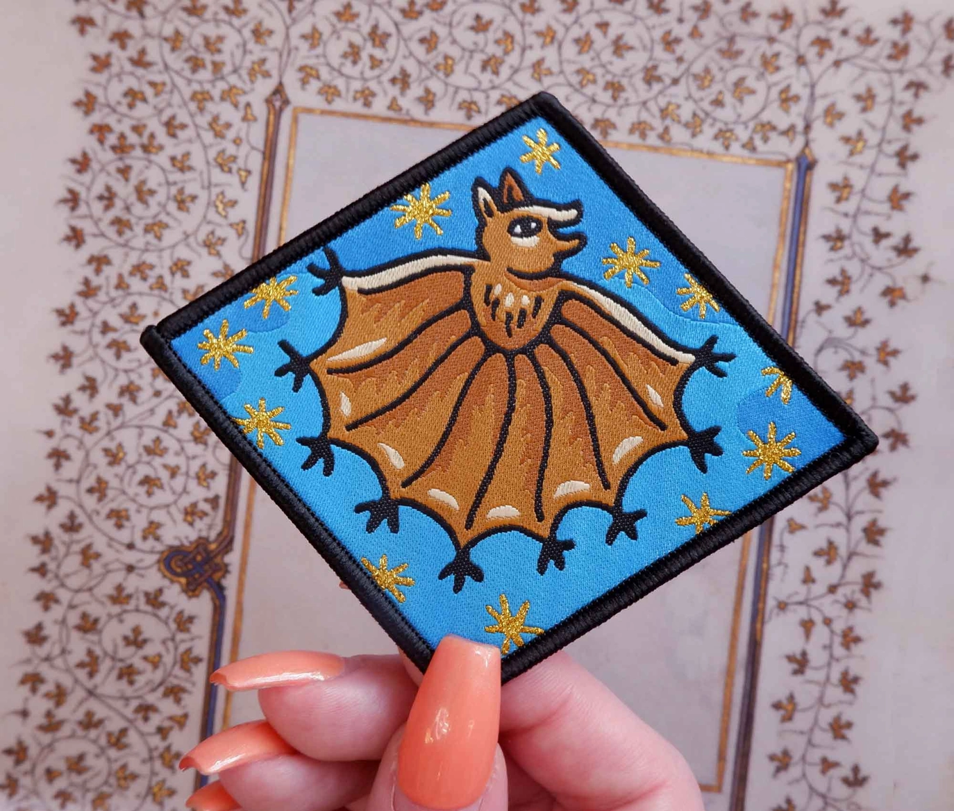 Handsy Bat Woven Patch