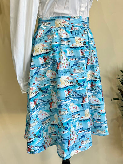 Artic Holiday A-line Skirt