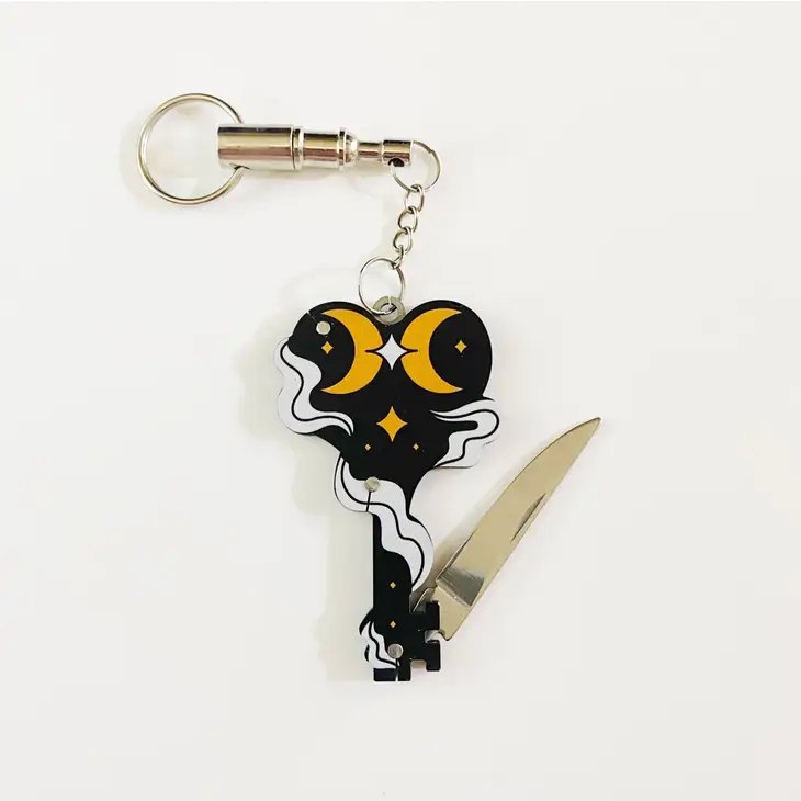 Skelton Key Pocket Knife Keychain