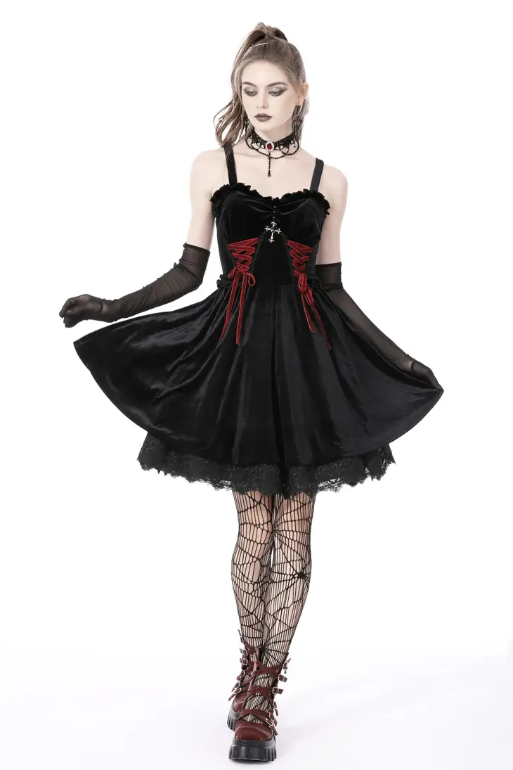 Gothic Lace Up Dress