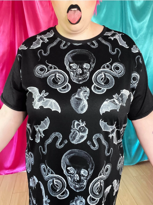 Macabre Oddities T-Shirt Dress