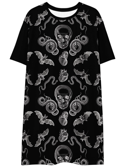 Macabre Oddities T-Shirt Dress