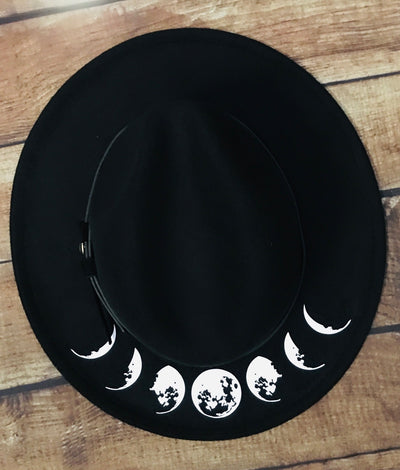 Moon Phase Vegan Felt Hat