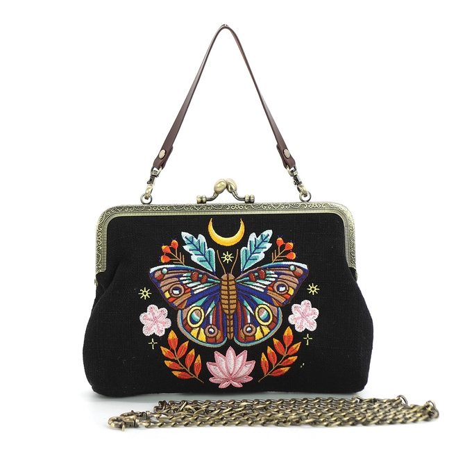 Moon Moth Kisslock Purse