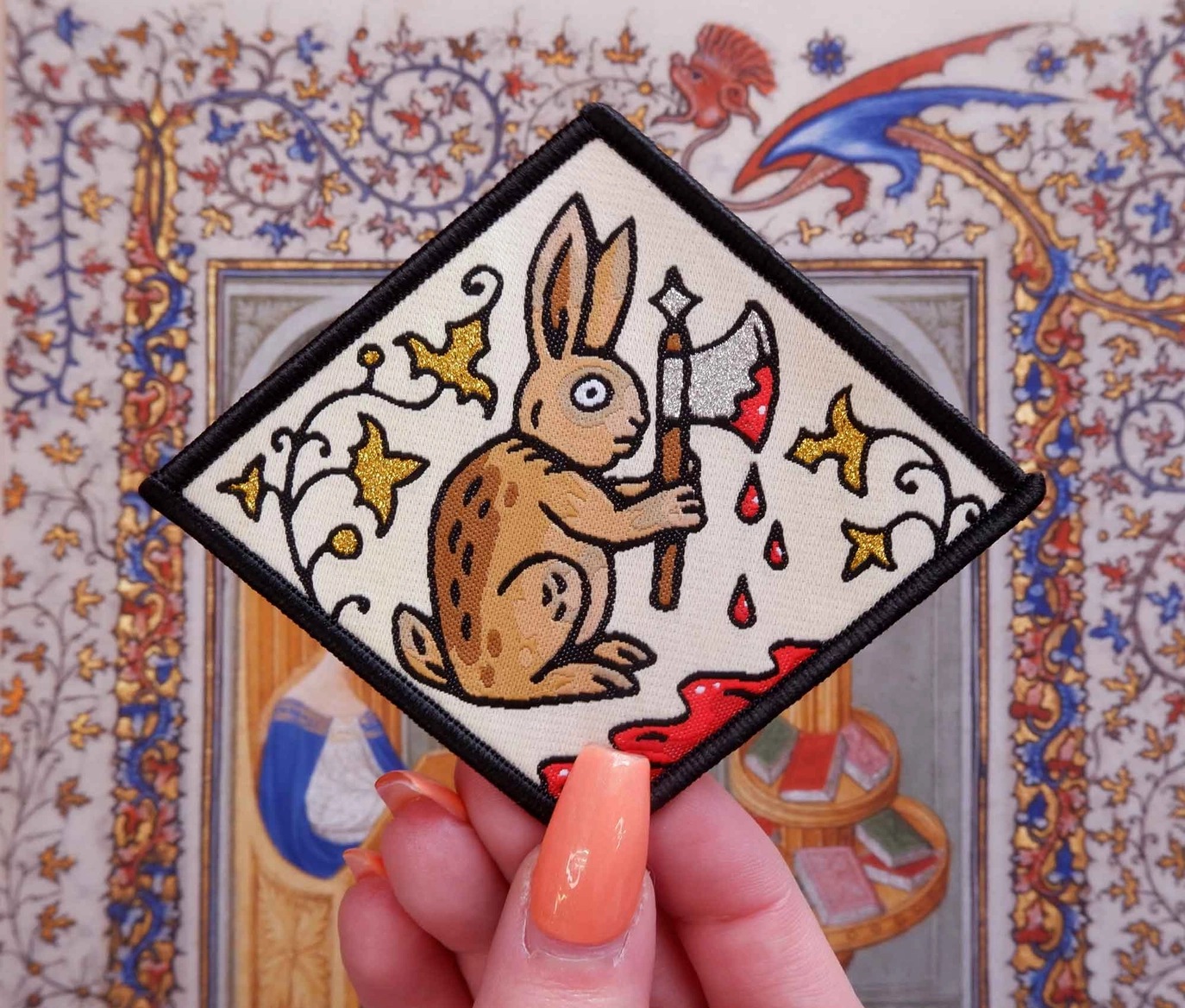 Murder Rabbit Woven Patch