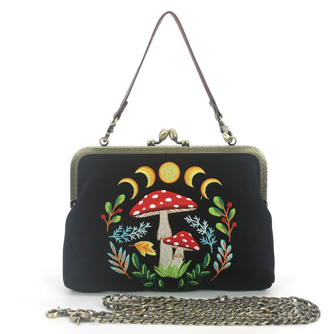Celestial Mushroom Kisslock Purse