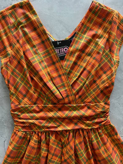Orange Plaid Greta Dress PREORDER