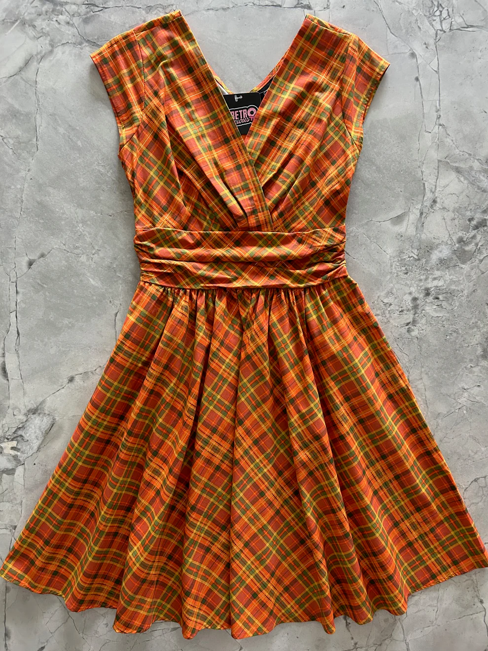Orange Plaid Greta Dress PREORDER