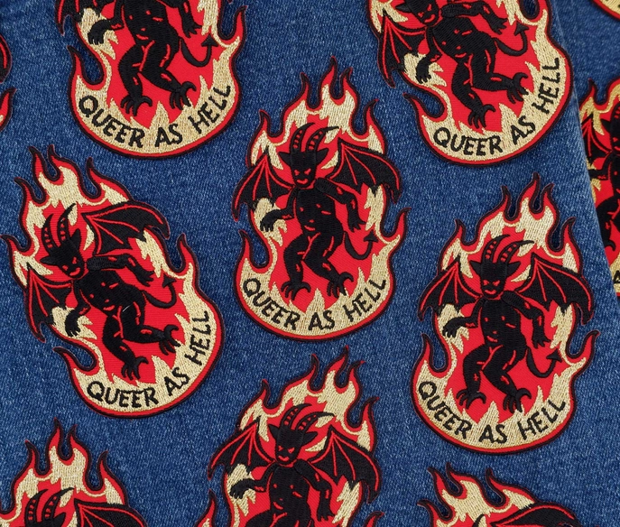 Queer As Hell Embroidered Patch