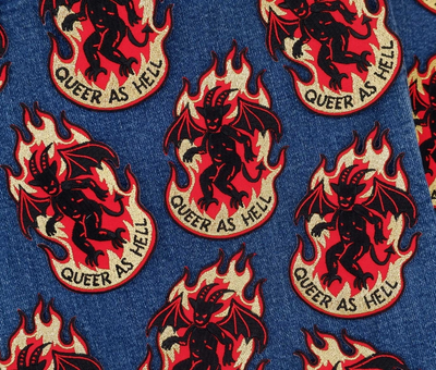 Queer As Hell Embroidered Patch