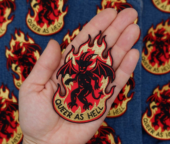 Queer As Hell Embroidered Patch