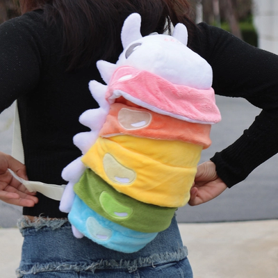 Rainbow Roly Poly Plush Backpack