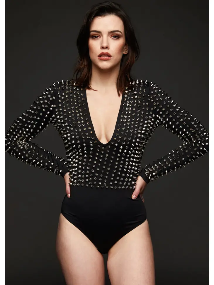 Going Out Studded Bodysuit