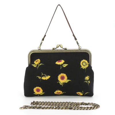 Sunflower Kiss Lock Bag
