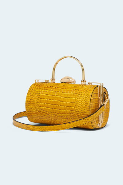 Mini Barrel Clutch Bag
