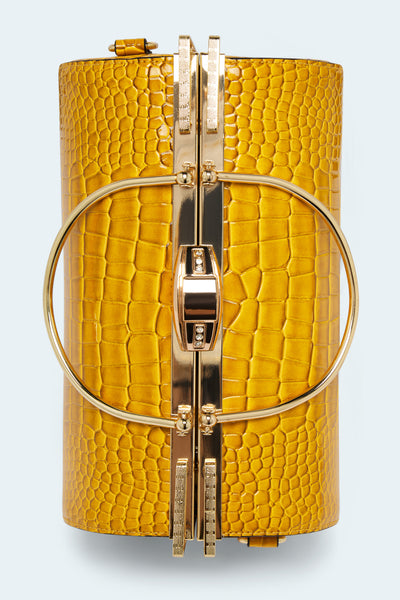 Mini Barrel Clutch Bag