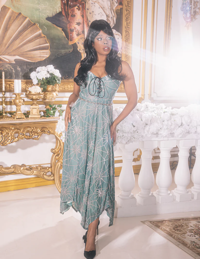 Willow Spiderweb Maxi Dress & Bolero (2 Colorways)