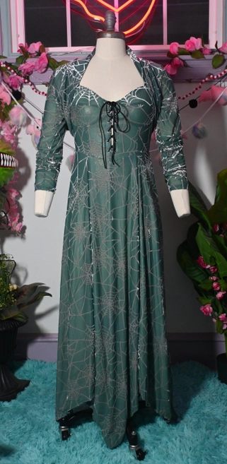 Willow Spiderweb Maxi Dress & Bolero (2 Colorways)