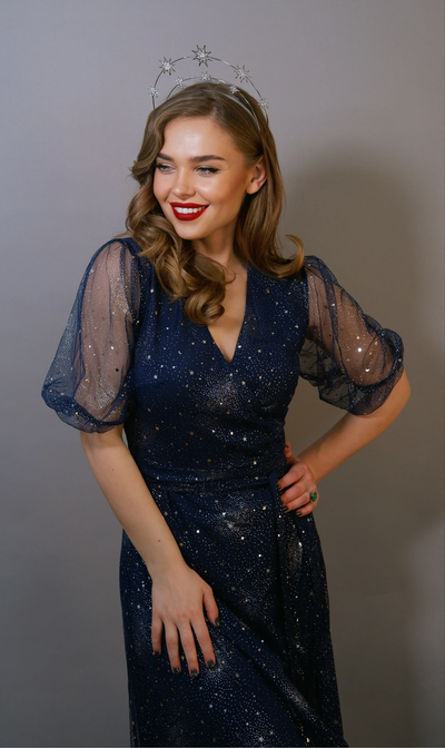 Winona Maxi Dress in Blue Star