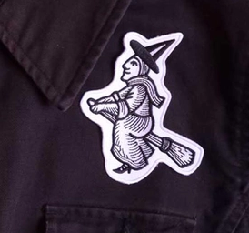 Woodcut Witch Embroidered Patch