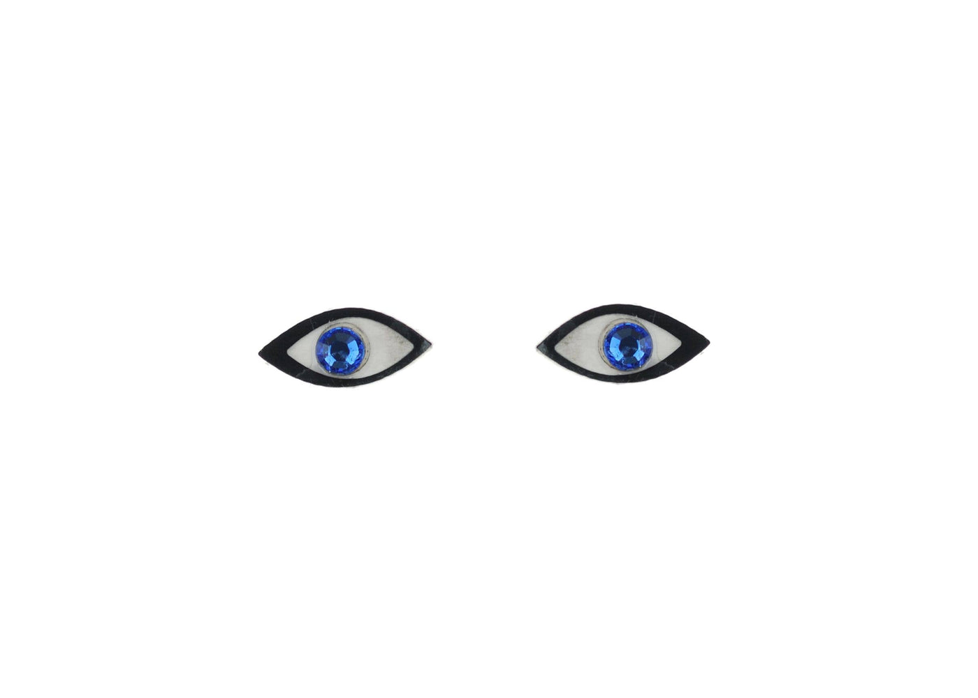 Evil Eye Earrings with Blue Swarovski Crystal