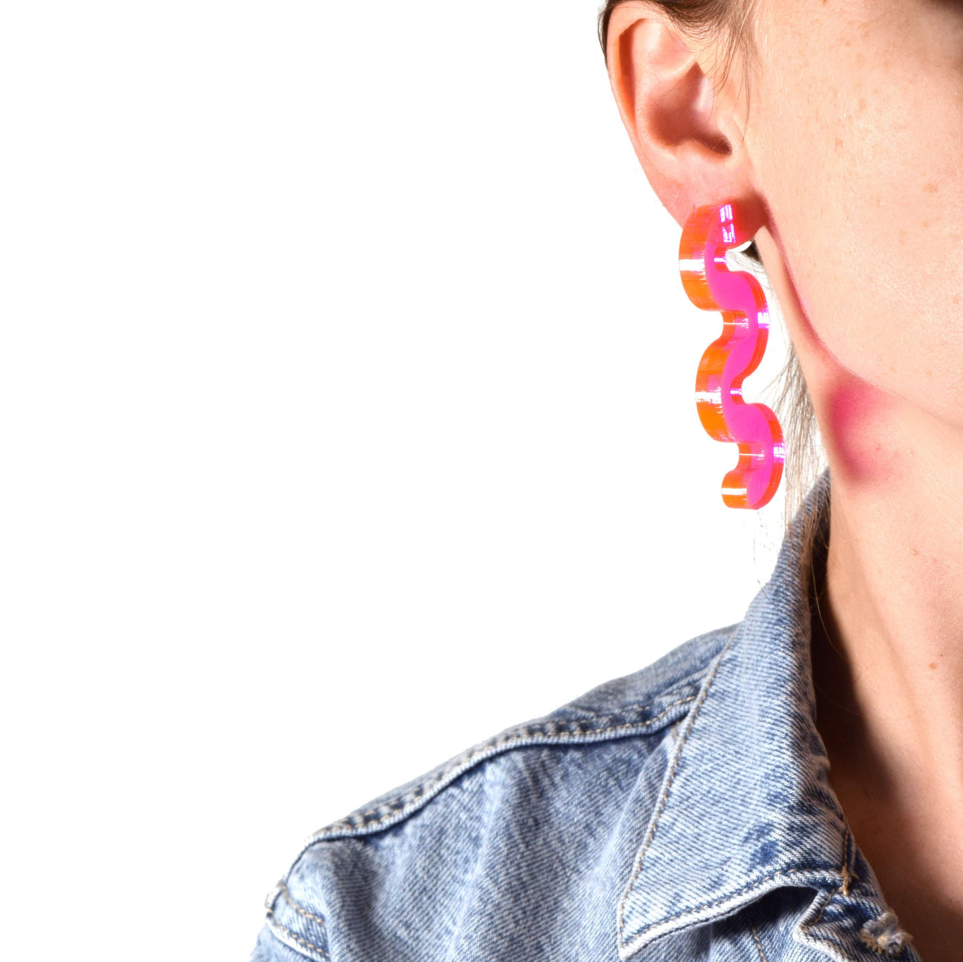 Neon Squiggle Earrings