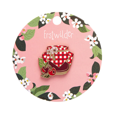 Erstwilder Black Cherry Bounce Enamel Pin
