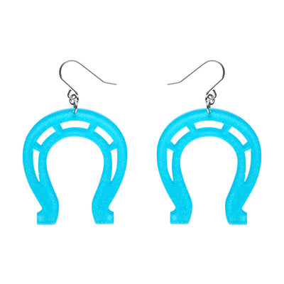 Erstwilder Essentials -    Horseshoe Glitter Resin Drop Earrings (2 Colors)