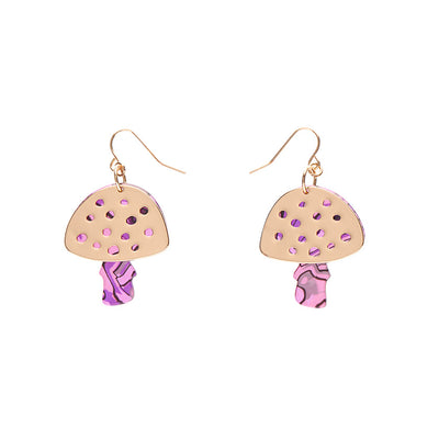 Erstwilder Essentials - Mushroom Textured Resin Drop Earrings (3 Colors)