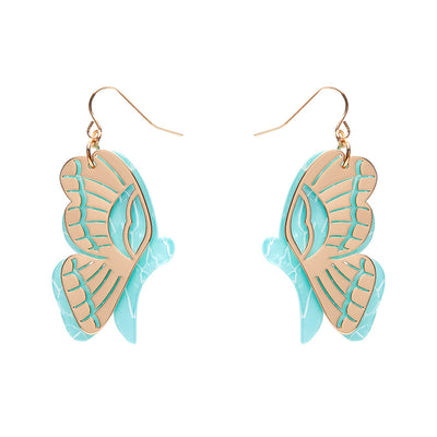 Erstwilder Essentials - Butterfly Textured Resin Drop Earrings (3 Colors)
