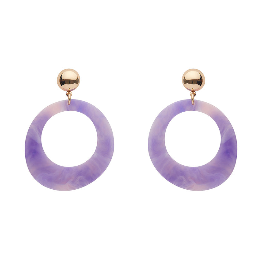 Erstwilder Essentials - Statement Resin Circle Drop Earrings (Multiple Colors)