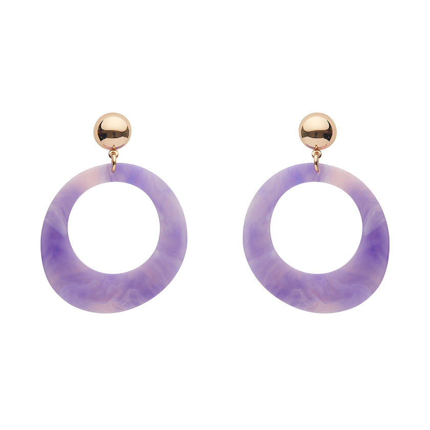 Erstwilder Essentials - Statement Resin Circle Drop Earrings (Multiple Colors)