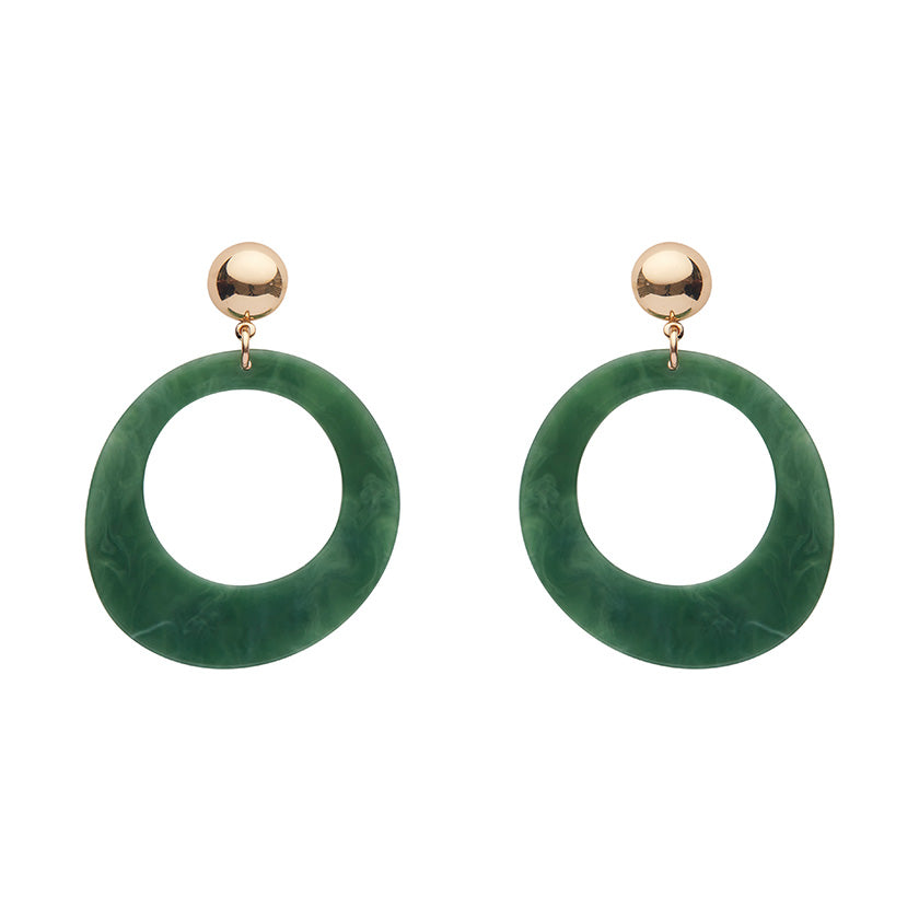 Erstwilder Essentials - Statement Resin Circle Drop Earrings (Multiple Colors)