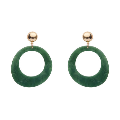 Erstwilder Essentials - Statement Resin Circle Drop Earrings (Multiple Colors)