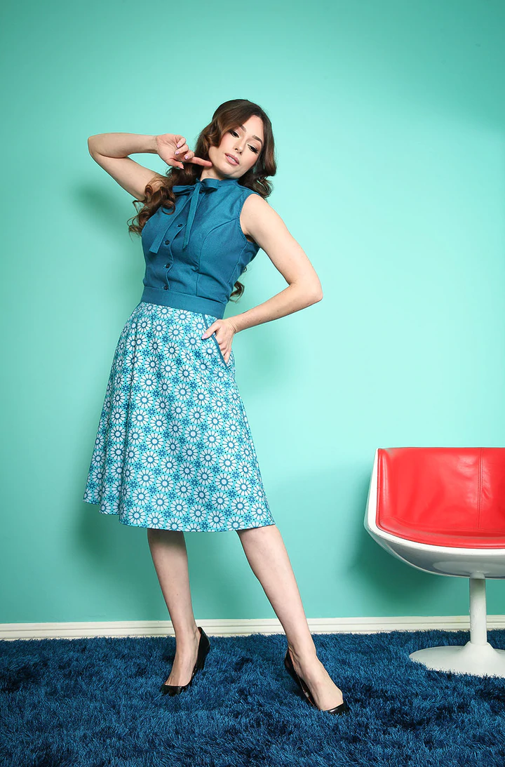 Happy Daisy Alina Skirt in Blue