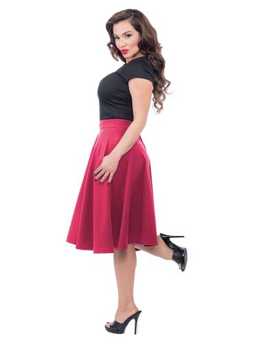 Pocket Circle Skirt in Fuchsia