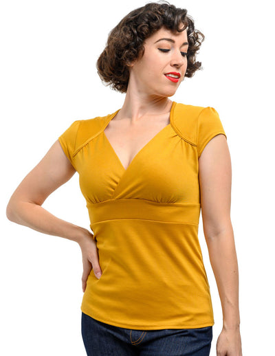 Classic Lush Top in Mustard